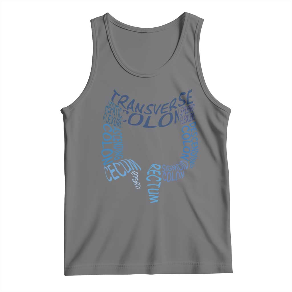 Funny GI Endoscopy Nurse Tank Top Vintage Retro Colon Anatomy Colonoscopy