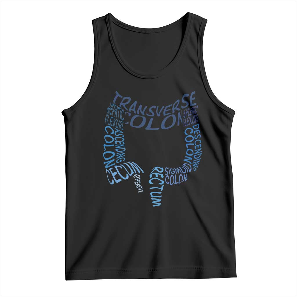 Funny GI Endoscopy Nurse Tank Top Vintage Retro Colon Anatomy Colonoscopy