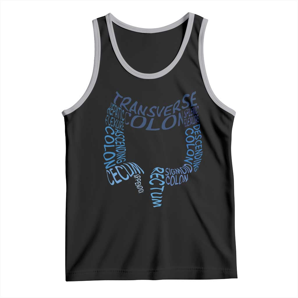 Funny GI Endoscopy Nurse Tank Top Vintage Retro Colon Anatomy Colonoscopy
