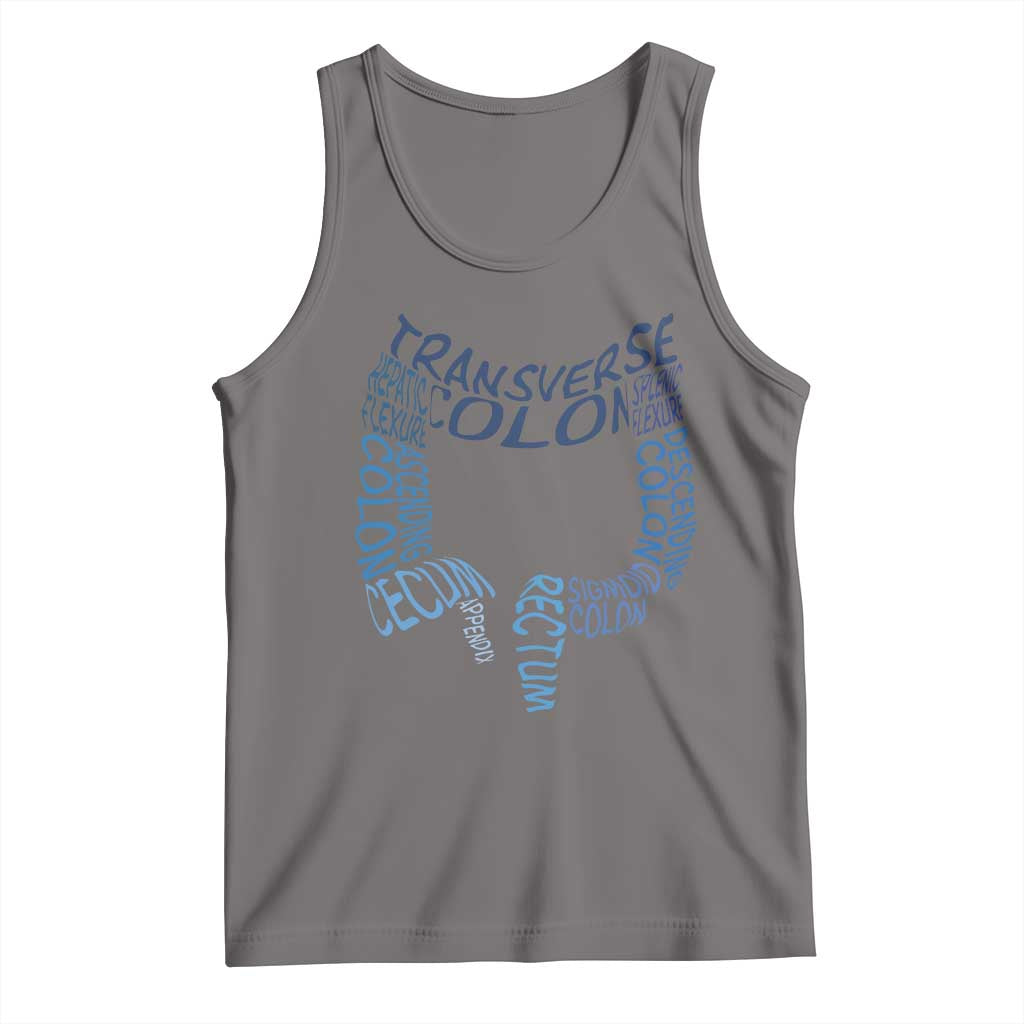 Funny GI Endoscopy Nurse Tank Top Vintage Retro Colon Anatomy Colonoscopy