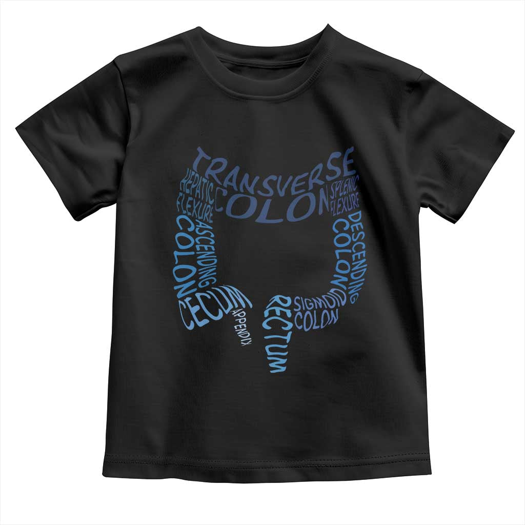 Funny GI Endoscopy Nurse Toddler T Shirt Vintage Retro Colon Anatomy Colonoscopy