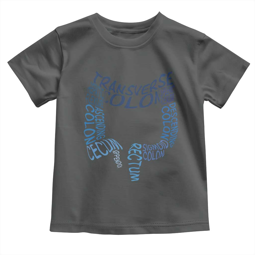 Funny GI Endoscopy Nurse Toddler T Shirt Vintage Retro Colon Anatomy Colonoscopy