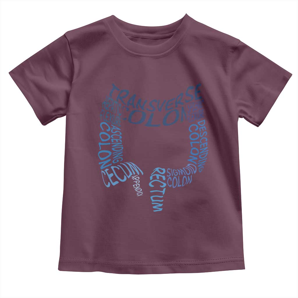 Funny GI Endoscopy Nurse Toddler T Shirt Vintage Retro Colon Anatomy Colonoscopy