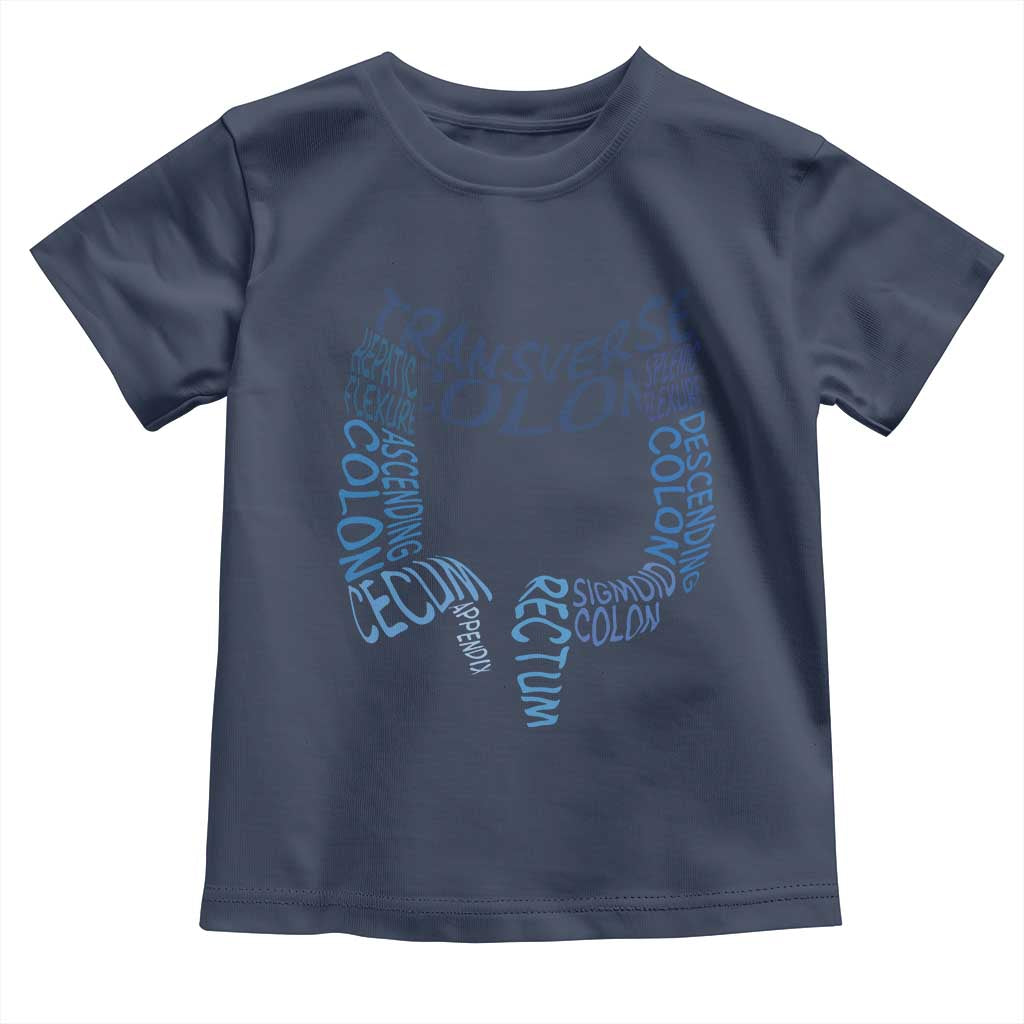 Funny GI Endoscopy Nurse Toddler T Shirt Vintage Retro Colon Anatomy Colonoscopy