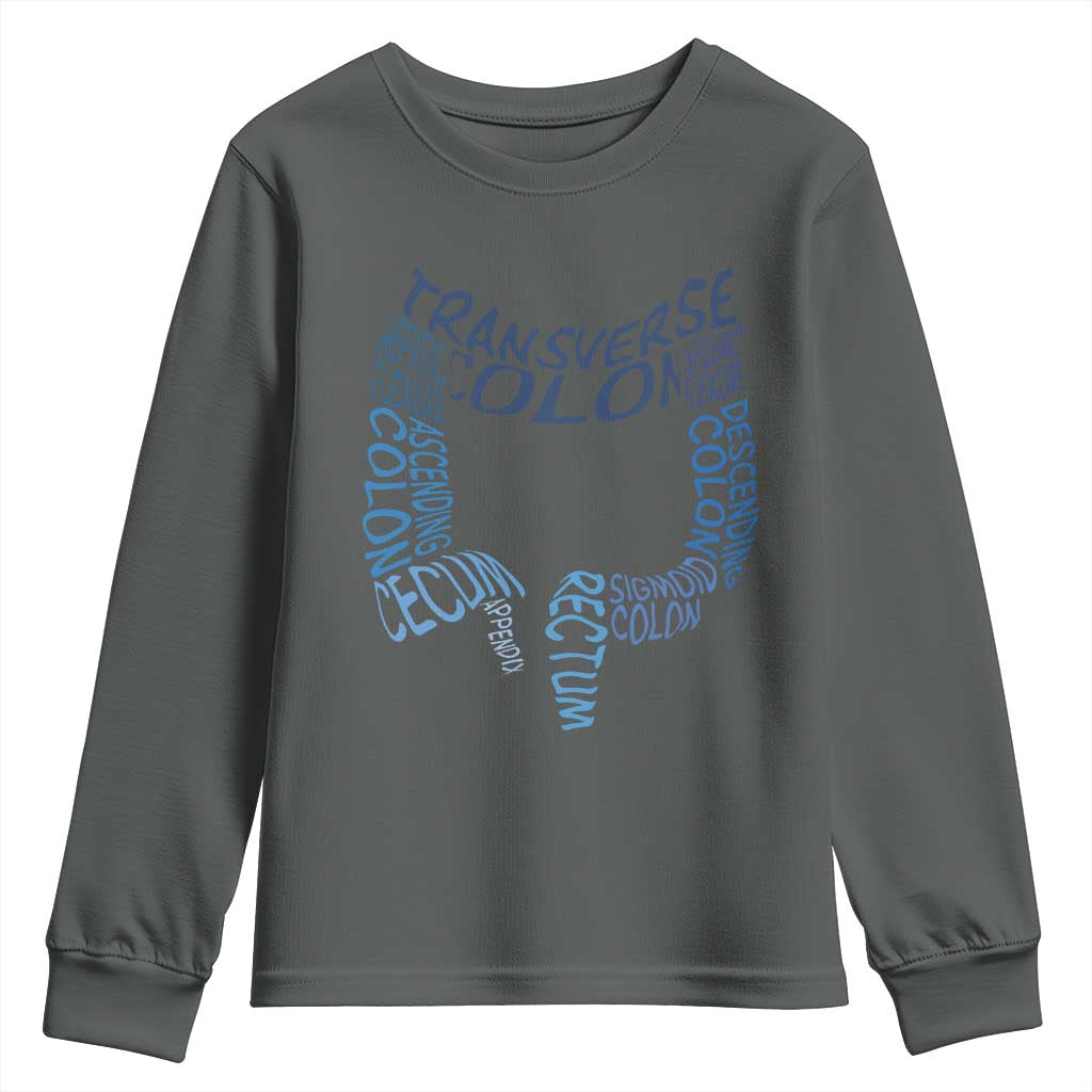 Funny GI Endoscopy Nurse Youth Sweatshirt Vintage Retro Colon Anatomy Colonoscopy