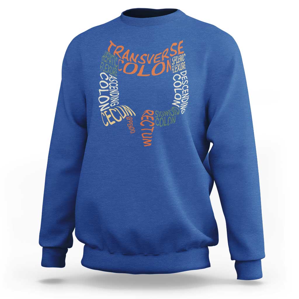 Funny GI Endoscopy Nurse Sweatshirt Colon Anatomy Colonoscopy