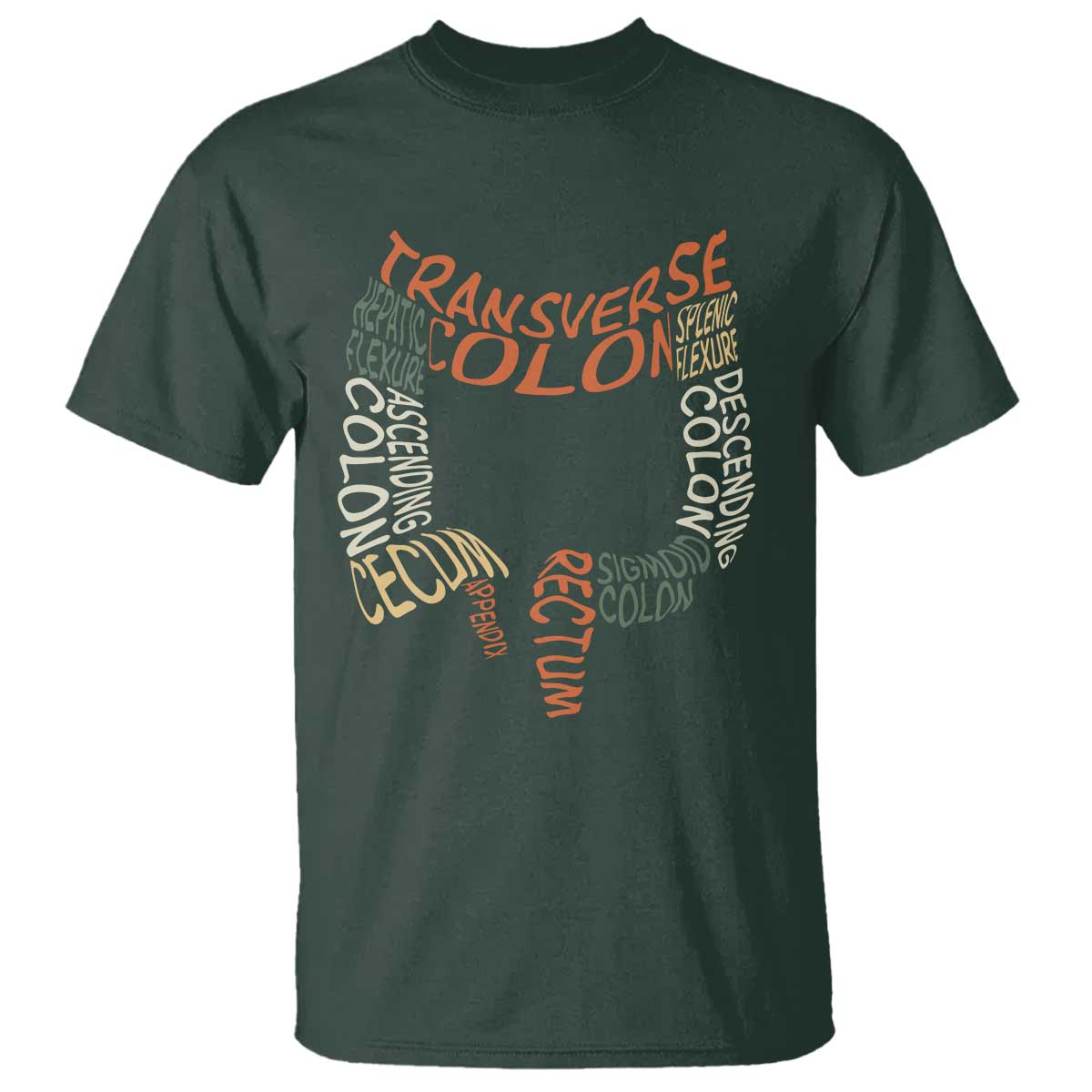 Funny GI Endoscopy Nurse T Shirt Colon Anatomy Colonoscopy