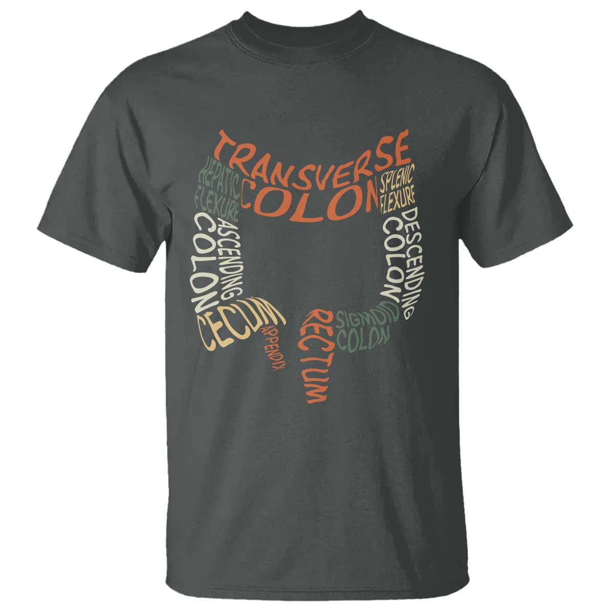 Funny GI Endoscopy Nurse T Shirt Colon Anatomy Colonoscopy