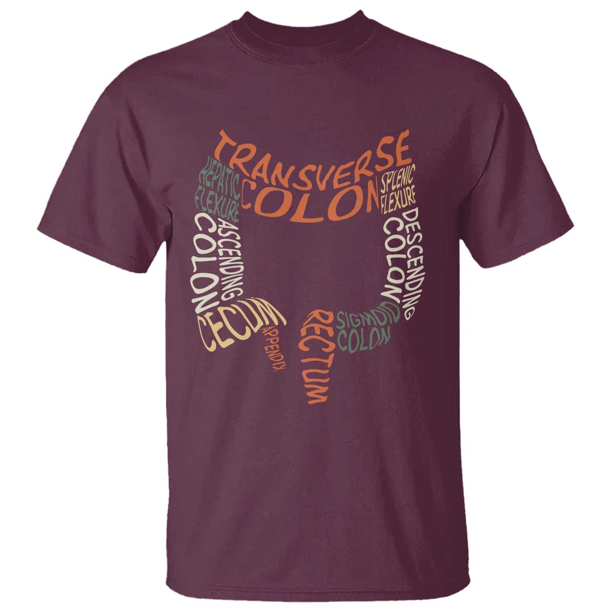 Funny GI Endoscopy Nurse T Shirt Colon Anatomy Colonoscopy