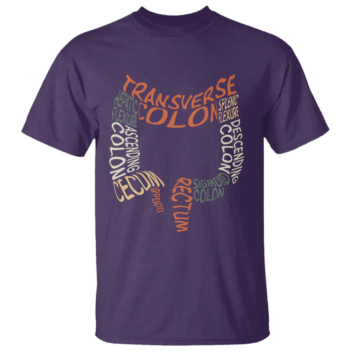 Funny GI Endoscopy Nurse T Shirt Colon Anatomy Colonoscopy