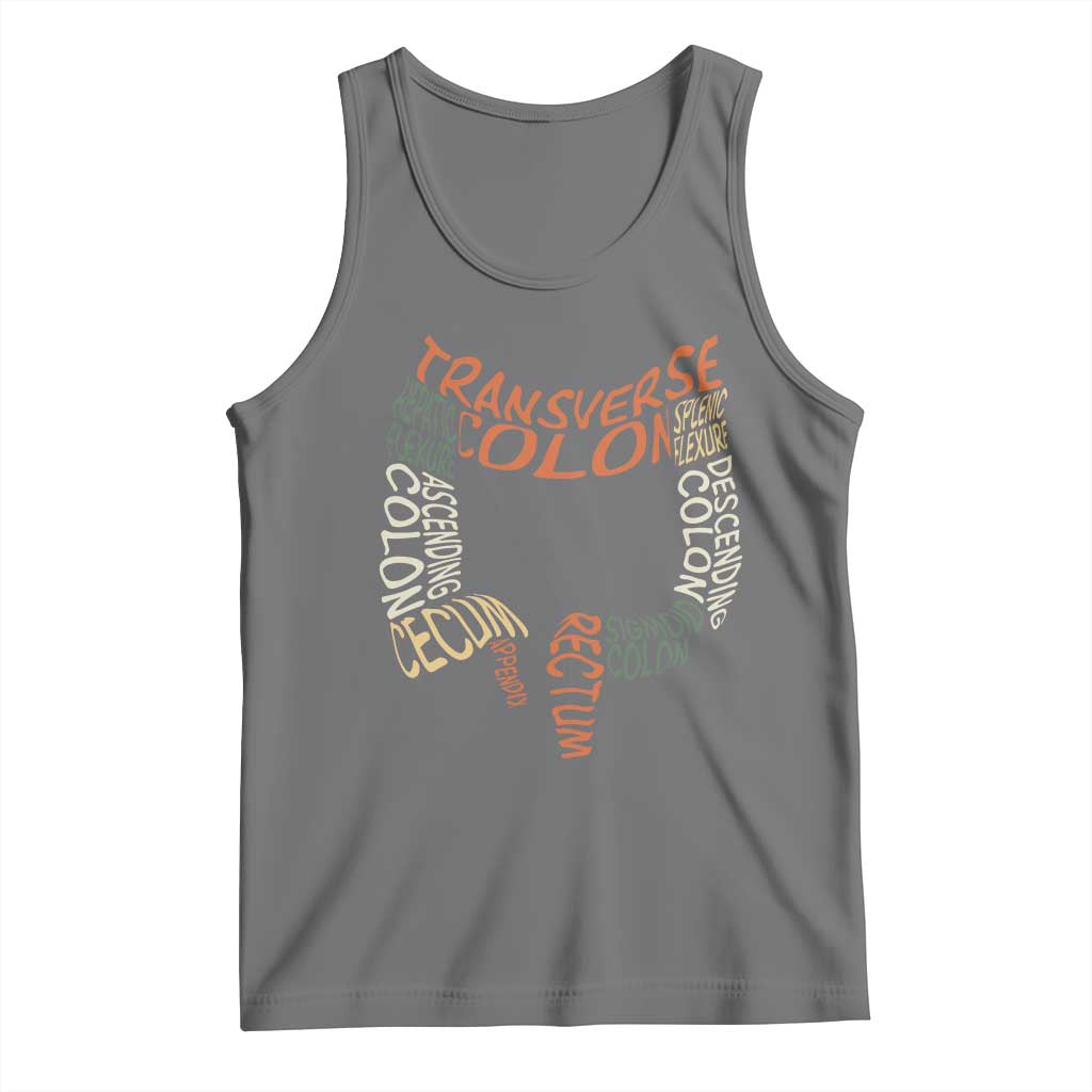 Funny GI Endoscopy Nurse Tank Top Colon Anatomy Colonoscopy