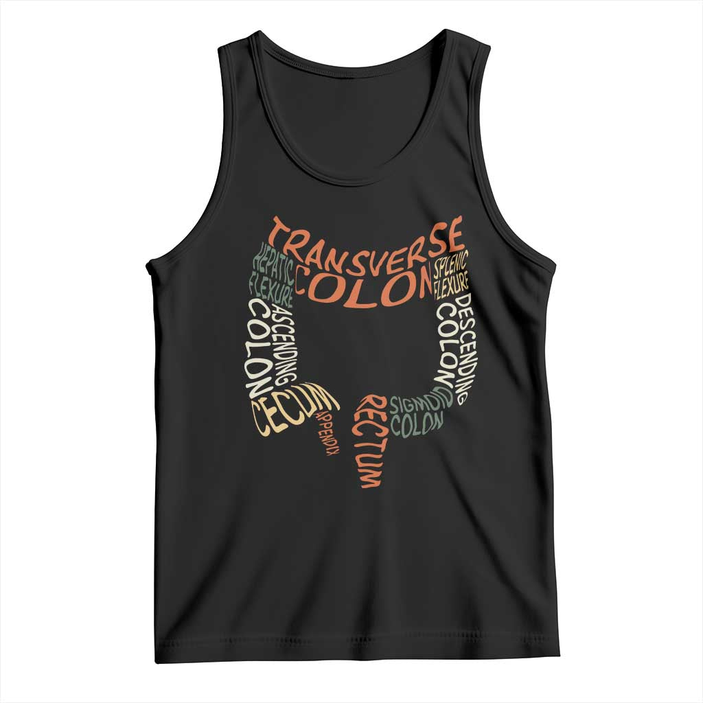 Funny GI Endoscopy Nurse Tank Top Colon Anatomy Colonoscopy