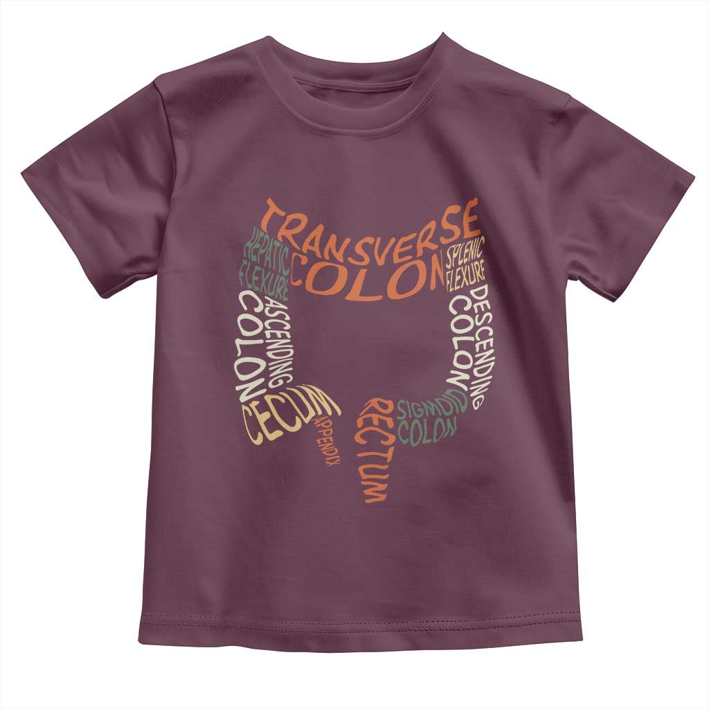 Funny GI Endoscopy Nurse Toddler T Shirt Colon Anatomy Colonoscopy