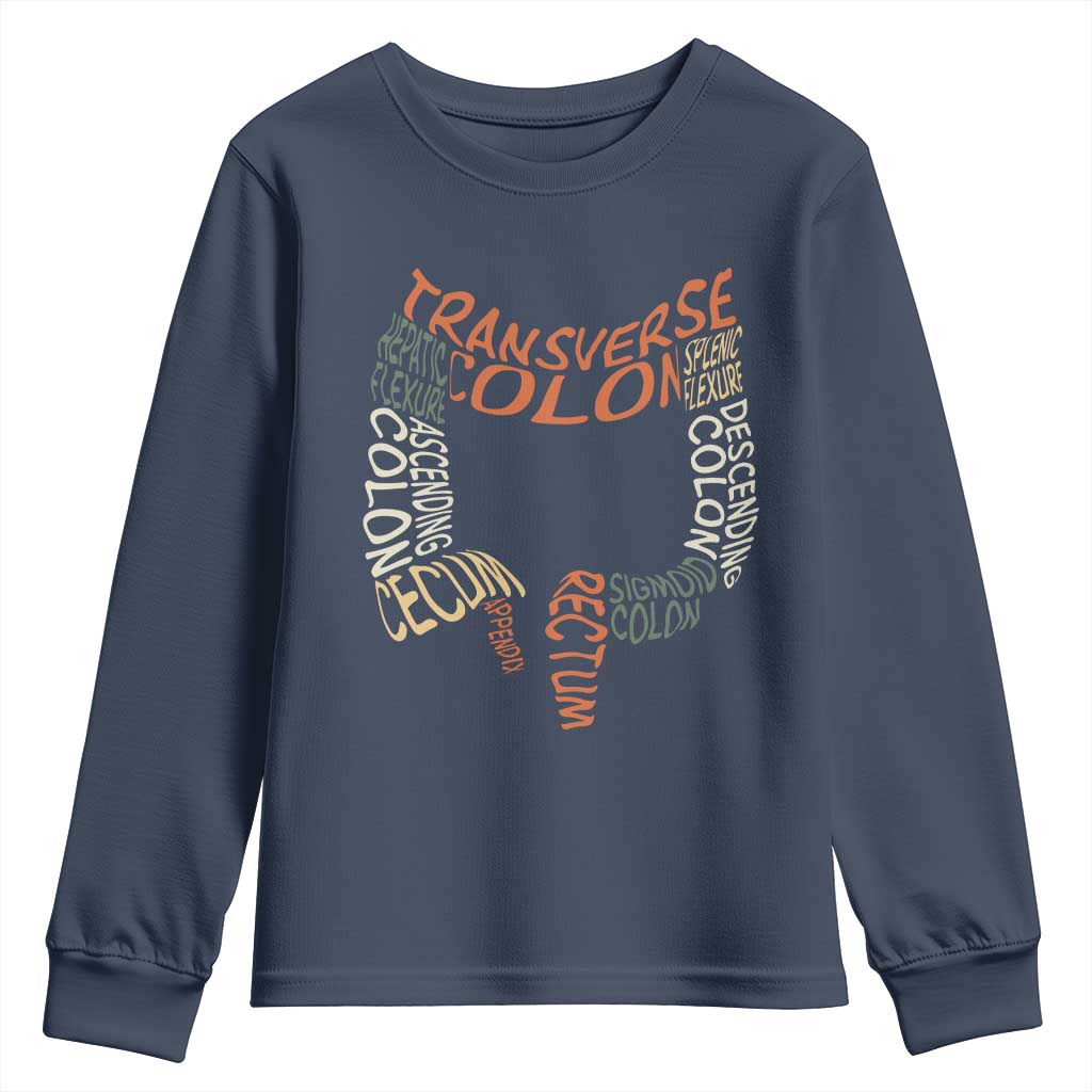 Funny GI Endoscopy Nurse Youth Sweatshirt Colon Anatomy Colonoscopy