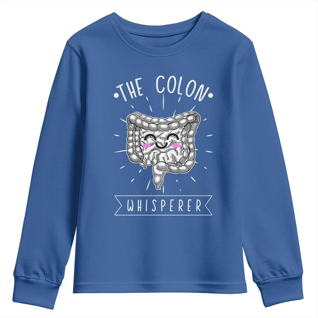 Funny Proctologist Youth Sweatshirt The Colon Whisperer Endoscope Nurse