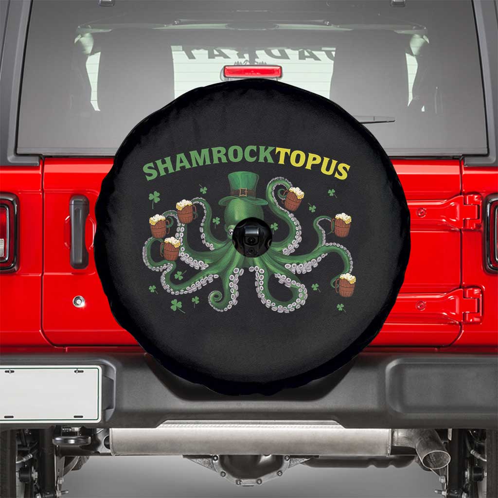 Funny St Patrick's Day Octopus Shamrocktopus Spare Tire Cover Irish Beer Mug
