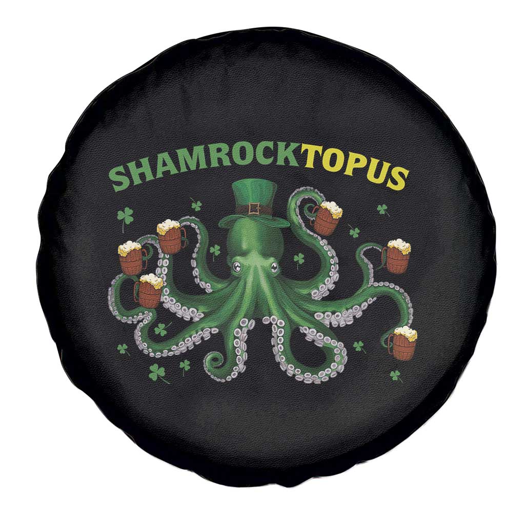 Funny St Patrick's Day Octopus Shamrocktopus Spare Tire Cover Irish Beer Mug