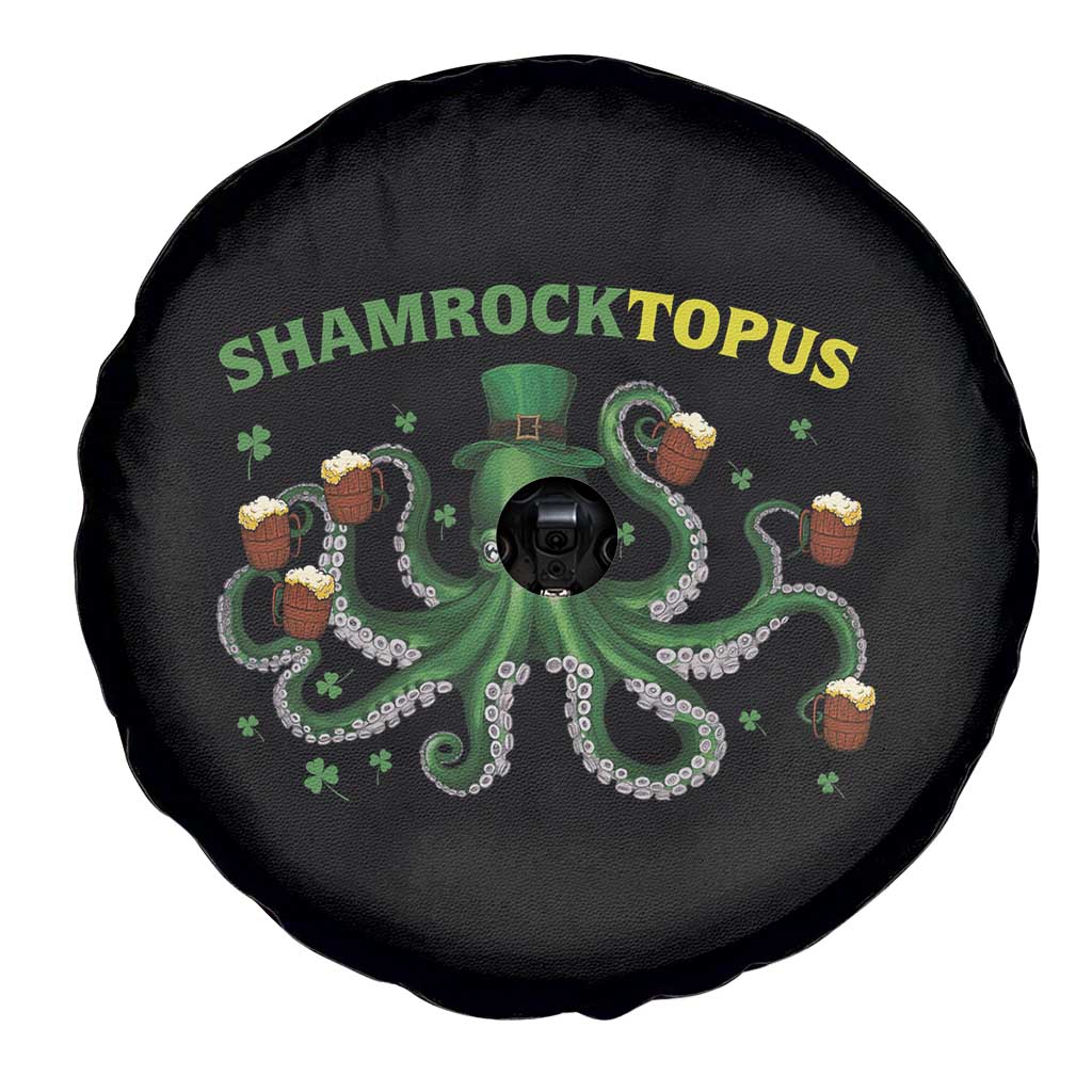 Funny St Patrick's Day Octopus Shamrocktopus Spare Tire Cover Irish Beer Mug