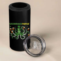 Funny St Patrick's Day Octopus Shamrocktopus 4 in 1 Can Cooler Tumbler Irish Beer Mug