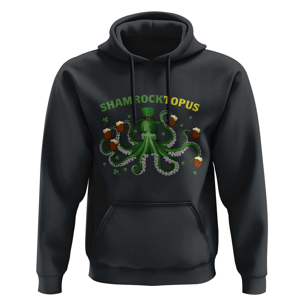 Funny St Patrick's Day Octopus Shamrocktopus Hoodie Irish Beer Mug
