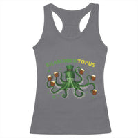 Funny St Patrick's Day Octopus Shamrocktopus Racerback Tank Top Irish Beer Mug