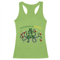 Funny St Patrick's Day Octopus Shamrocktopus Racerback Tank Top Irish Beer Mug