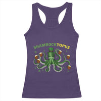Funny St Patrick's Day Octopus Shamrocktopus Racerback Tank Top Irish Beer Mug