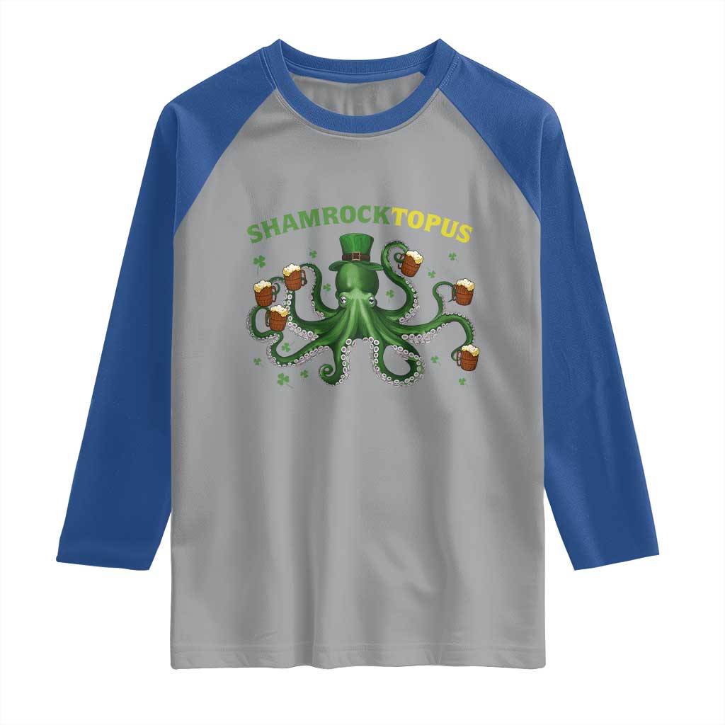Funny St Patrick's Day Octopus Shamrocktopus Raglan Shirt Irish Beer Mug
