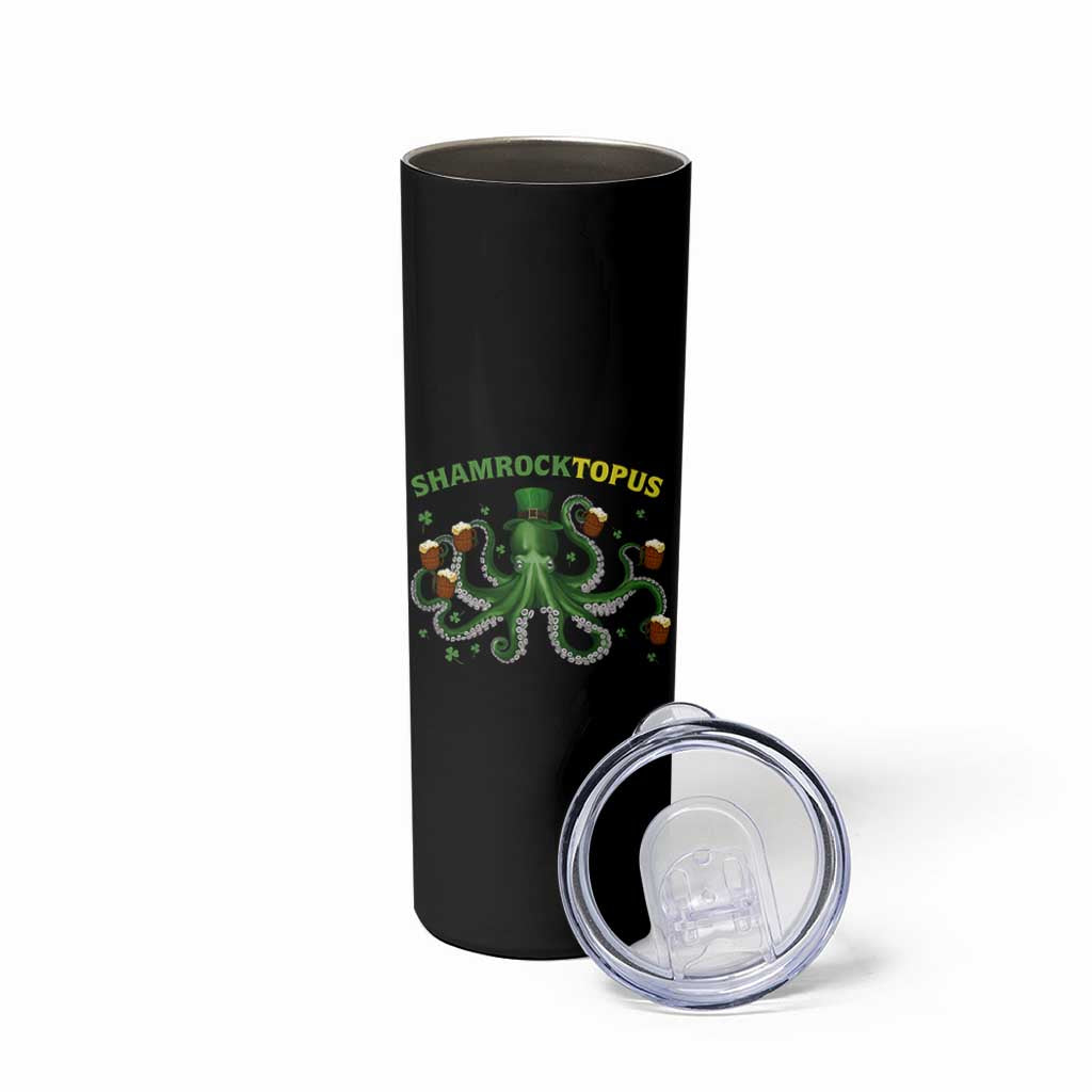 Funny St Patrick's Day Octopus Shamrocktopus Skinny Tumbler Irish Beer Mug