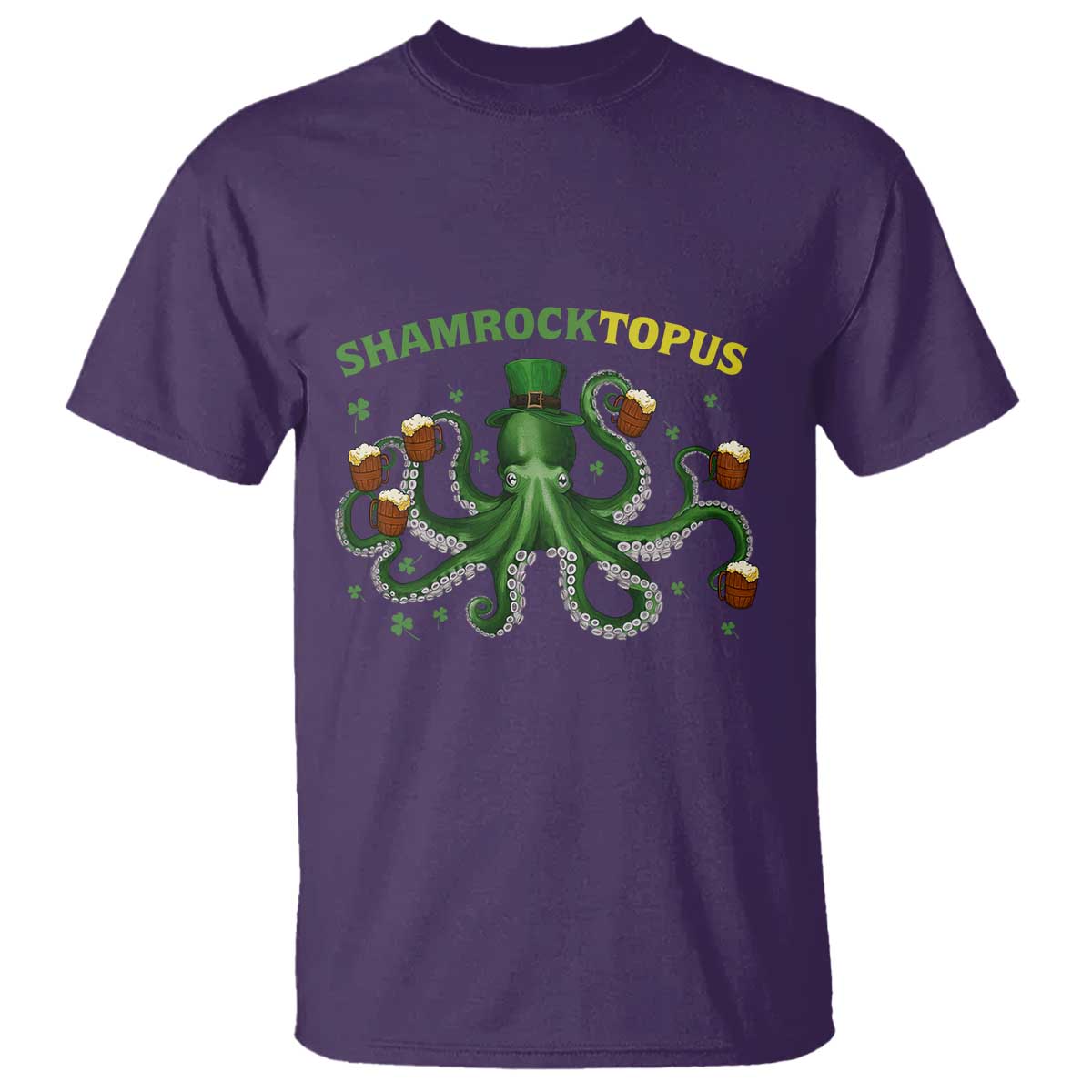 Funny St Patrick's Day Octopus Shamrocktopus T Shirt Irish Beer Mug