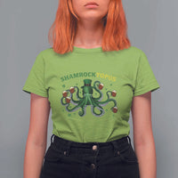 Funny St Patrick's Day Octopus Shamrocktopus T Shirt For Women Irish Beer Mug