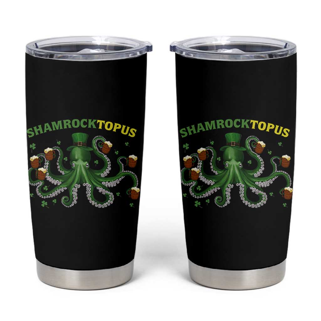 Funny St Patrick's Day Octopus Shamrocktopus Tumbler Cup Irish Beer Mug