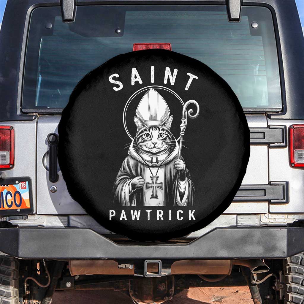 Funny St Patrick's Day Cat Spare Tire Cover Saint Pawtrick