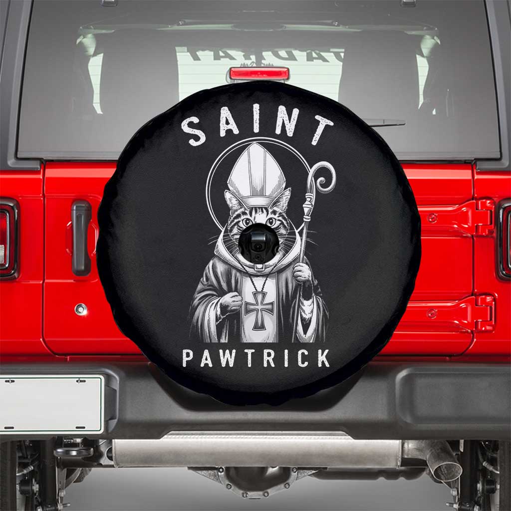 Funny St Patrick's Day Cat Spare Tire Cover Saint Pawtrick