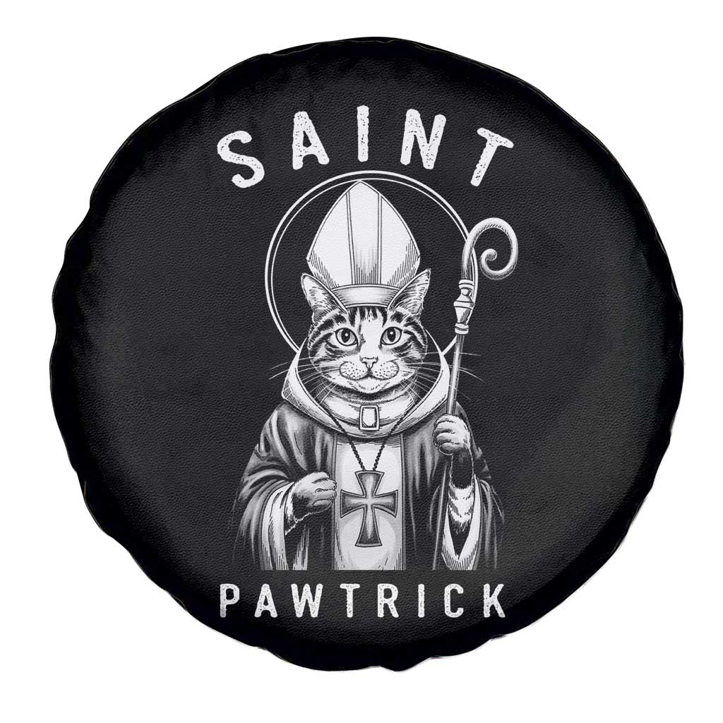 Funny St Patrick's Day Cat Spare Tire Cover Saint Pawtrick