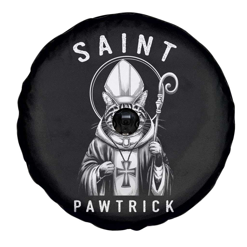 Funny St Patrick's Day Cat Spare Tire Cover Saint Pawtrick