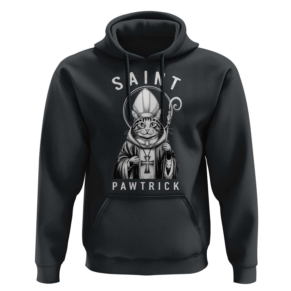 Funny St Patrick's Day Cat Hoodie Saint Pawtrick