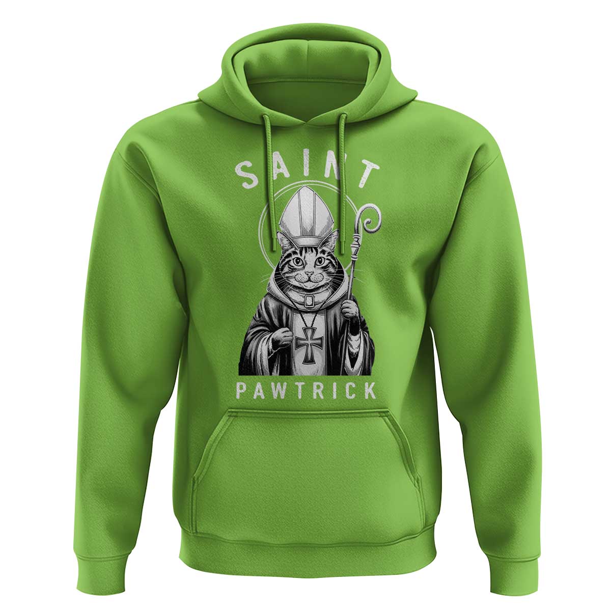Funny St Patrick's Day Cat Hoodie Saint Pawtrick