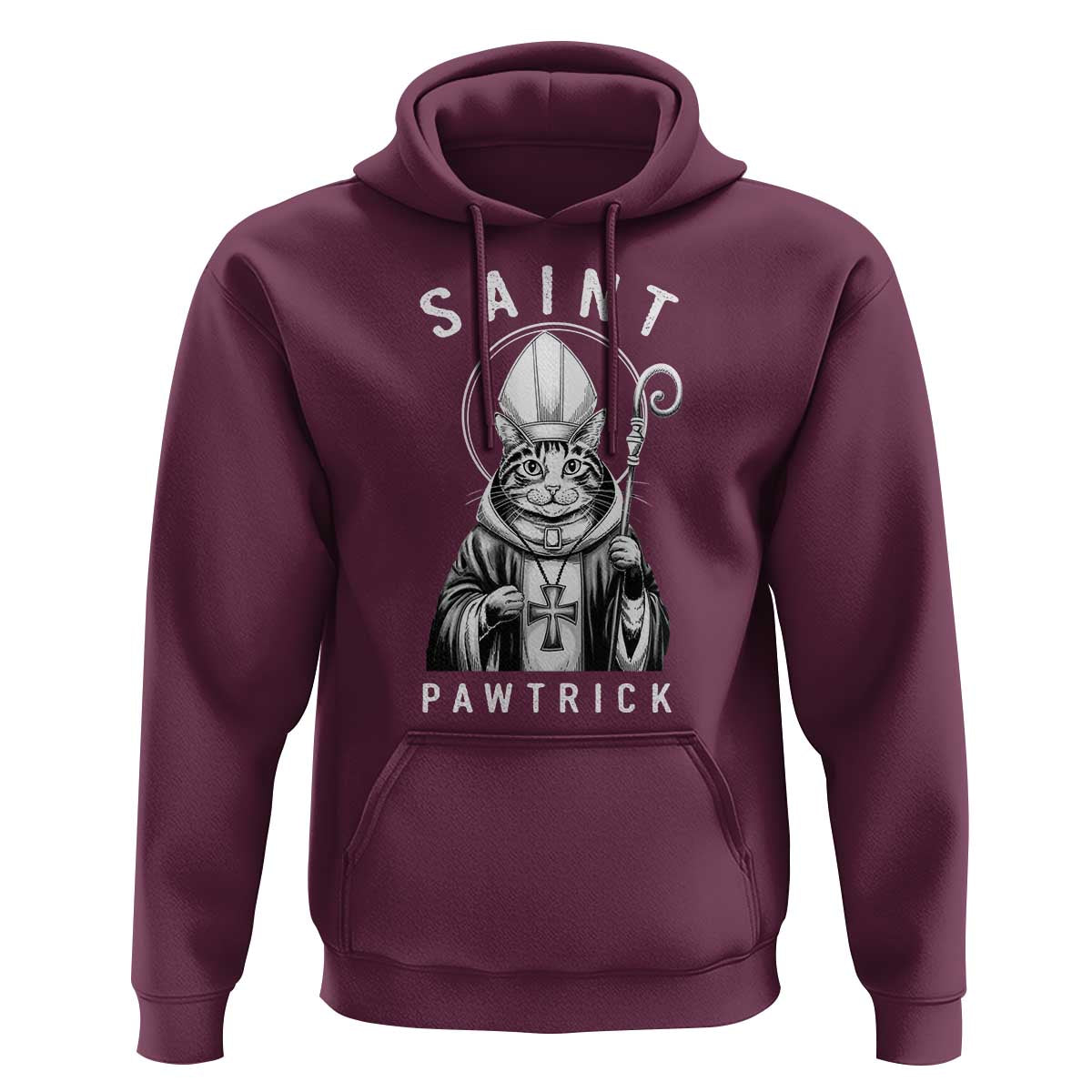 Funny St Patrick's Day Cat Hoodie Saint Pawtrick