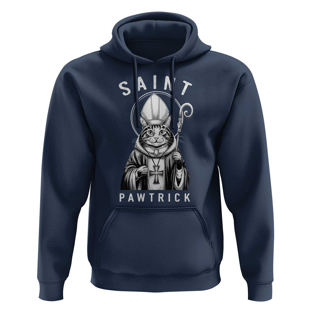 Funny St Patrick's Day Cat Hoodie Saint Pawtrick