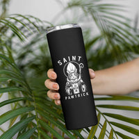 Funny St Patrick's Day Cat Skinny Tumbler Saint Pawtrick