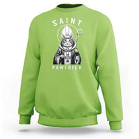 Funny St Patrick's Day Cat Sweatshirt Saint Pawtrick