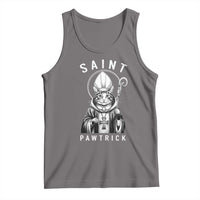 Funny St Patrick's Day Cat Tank Top Saint Pawtrick