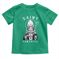 Funny St Patrick's Day Cat Toddler T Shirt Saint Pawtrick