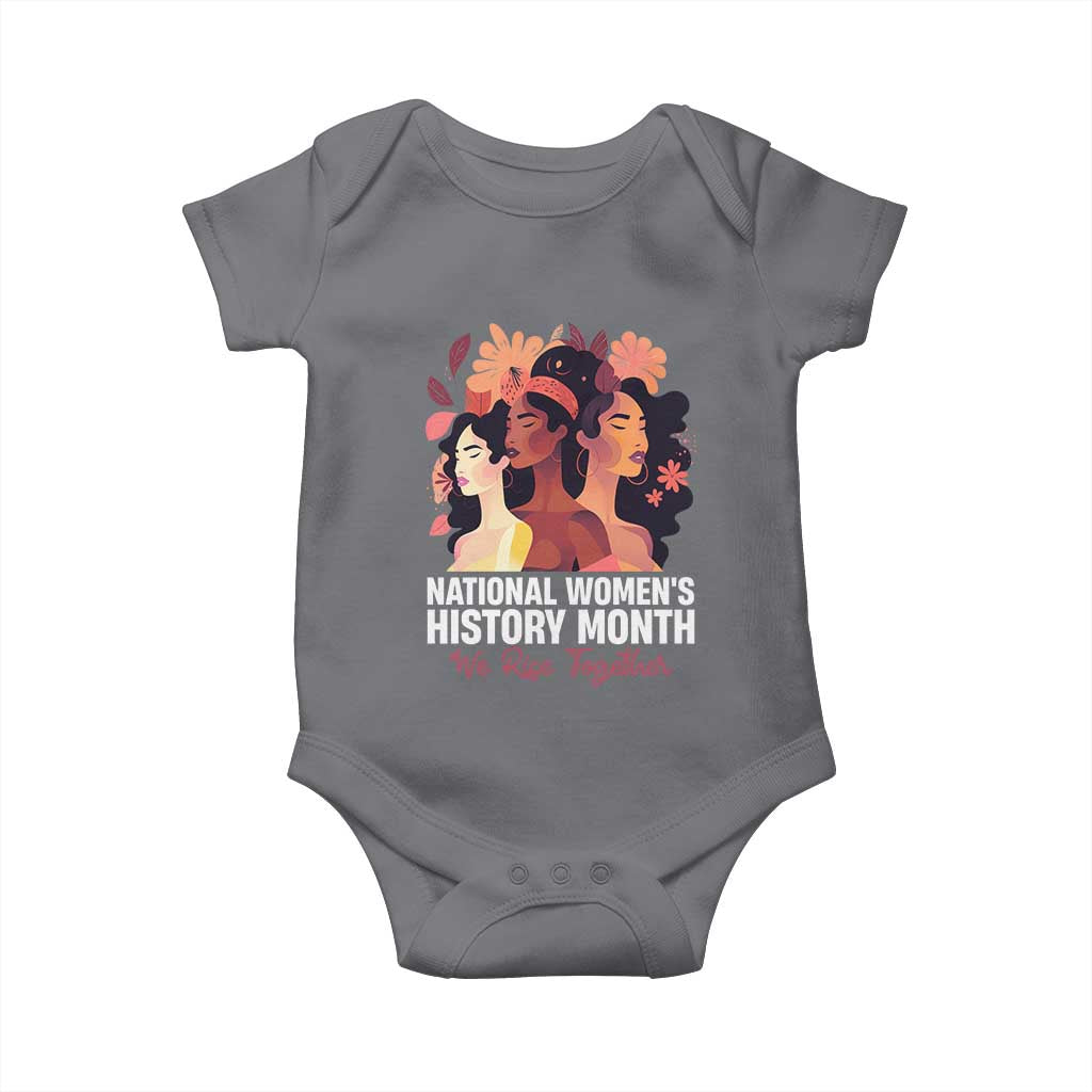 National Women's History Month We Rise Together Baby Onesie