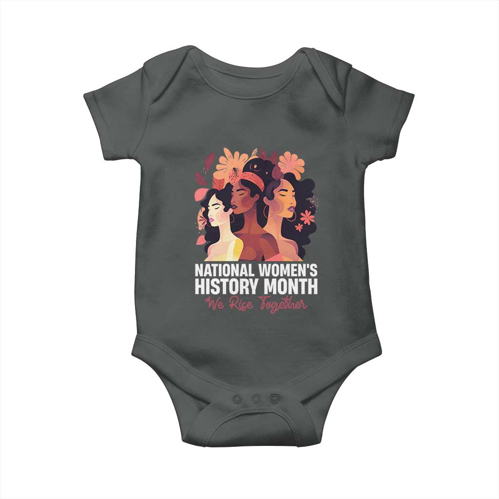 National Women's History Month We Rise Together Baby Onesie