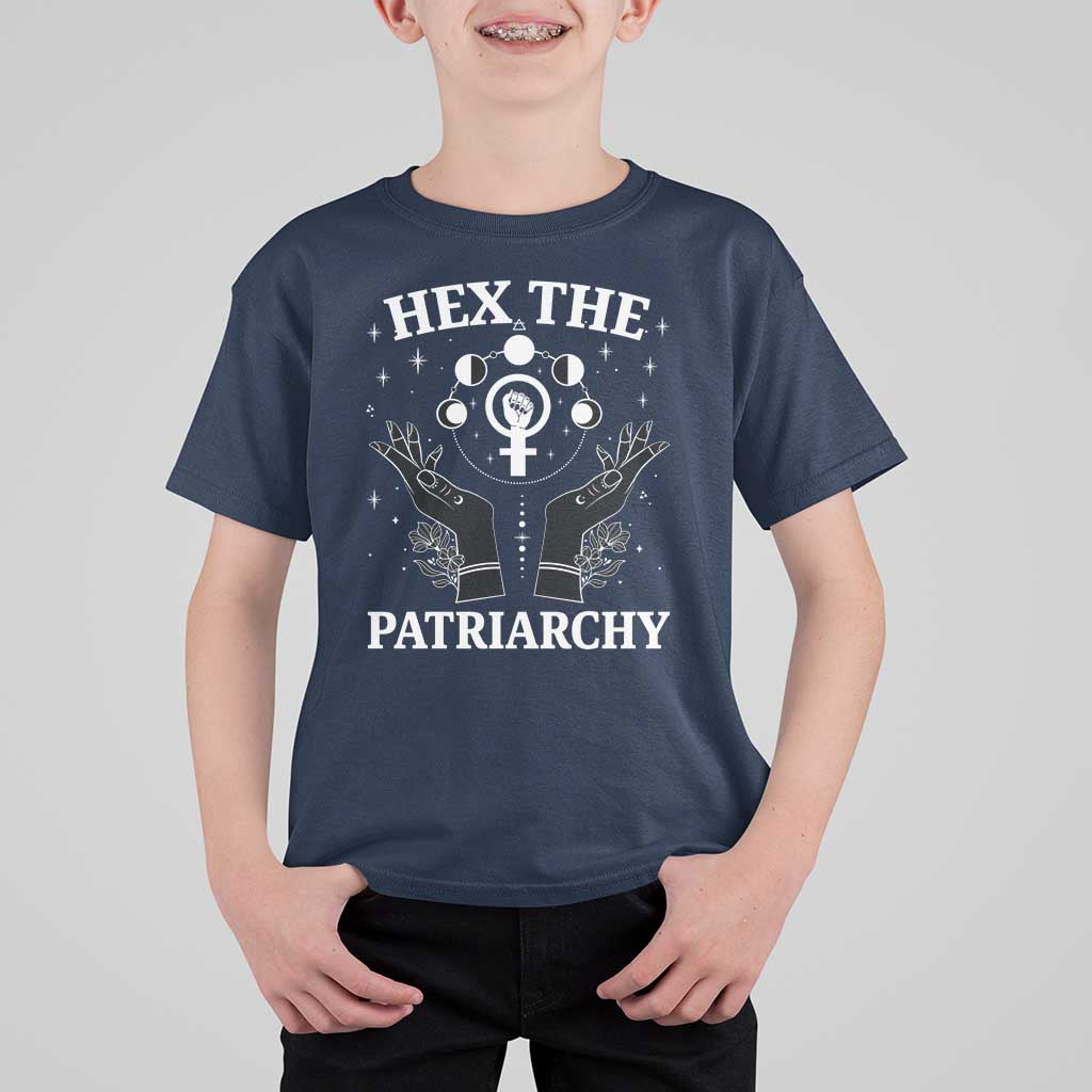 Hex The Patriarchy T Shirt For Kid Feminist Witch Female Symbol
