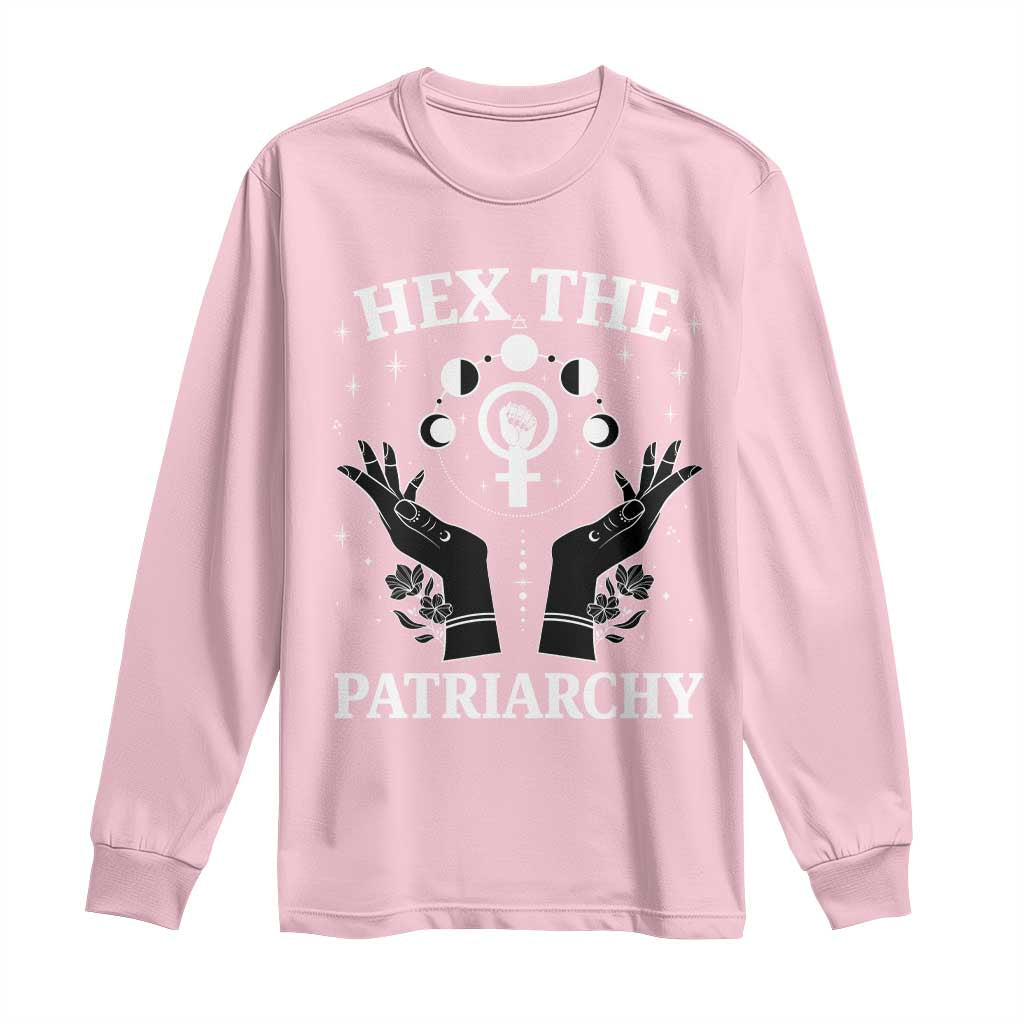 Hex The Patriarchy Long Sleeve Shirt Feminist Witch Female Symbol