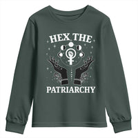 Hex The Patriarchy Youth Sweatshirt Feminist Witch Female Symbol