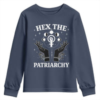 Hex The Patriarchy Youth Sweatshirt Feminist Witch Female Symbol